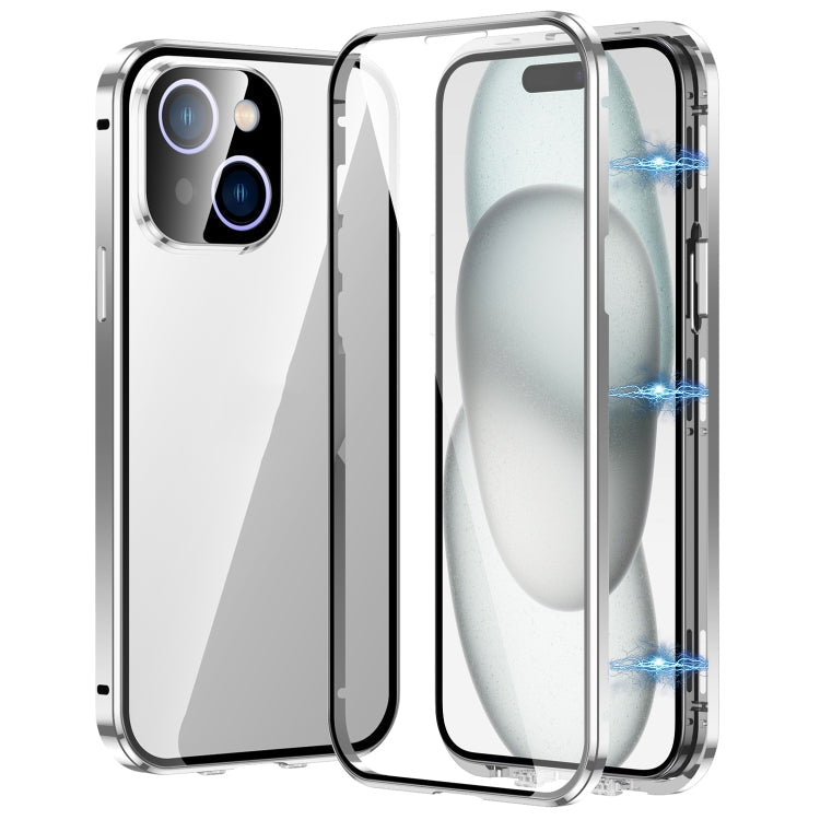 Magnetic Double-buckle HD Tempered Glass Phone Case, For iPhone 15 Plus, For iPhone 15, For iPhone 13 Pro Max, For iPhone 13 Pro