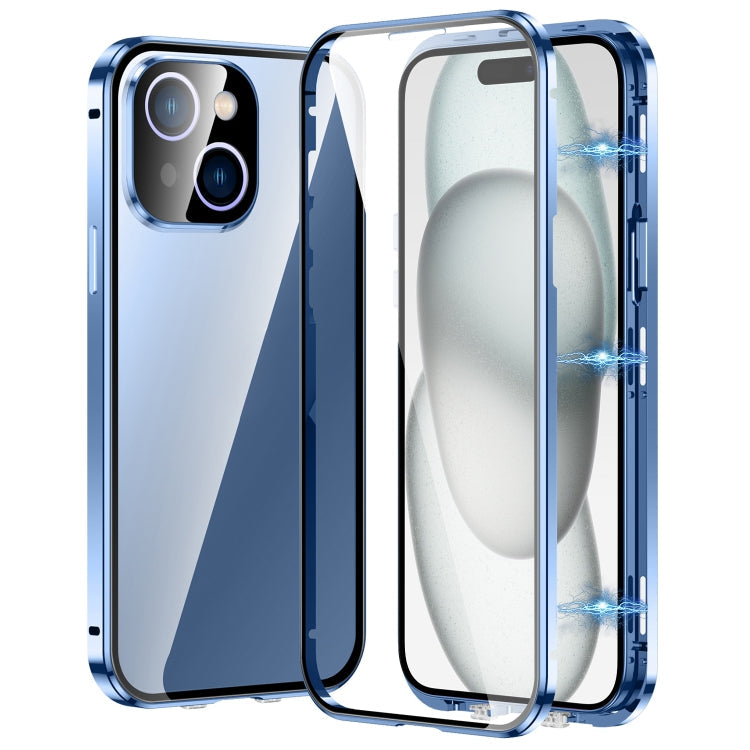 Magnetic Double-buckle HD Tempered Glass Phone Case, For iPhone 15 Plus, For iPhone 15, For iPhone 13 Pro Max, For iPhone 13 Pro