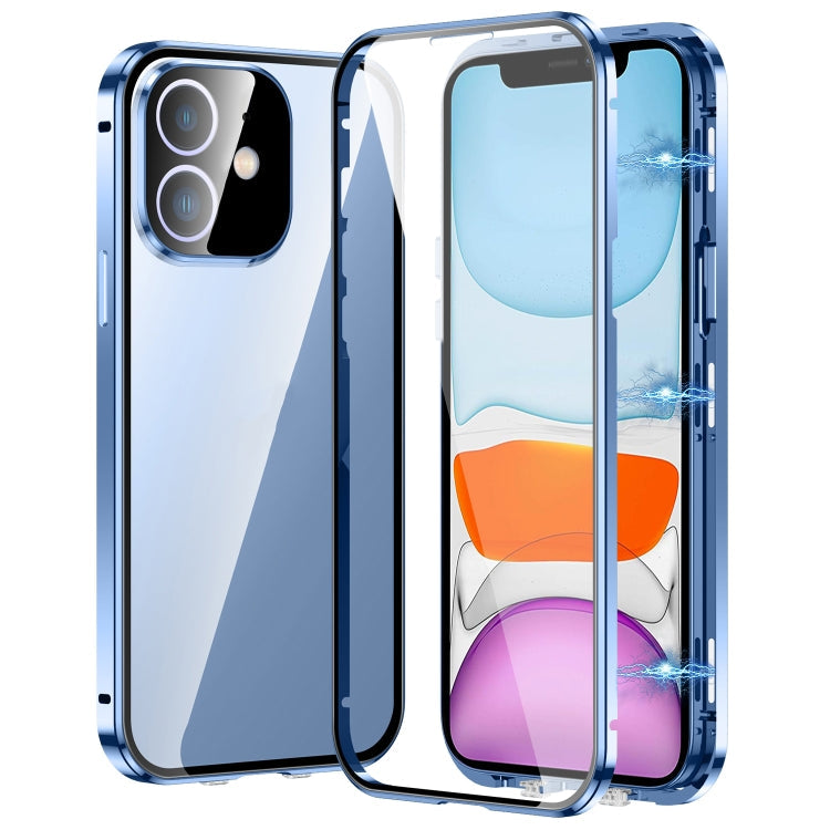 Magnetic Double-buckle HD Tempered Glass Phone Case, For iPhone 11 Pro Max, For iPhone 11, For iPhone 11 Pro