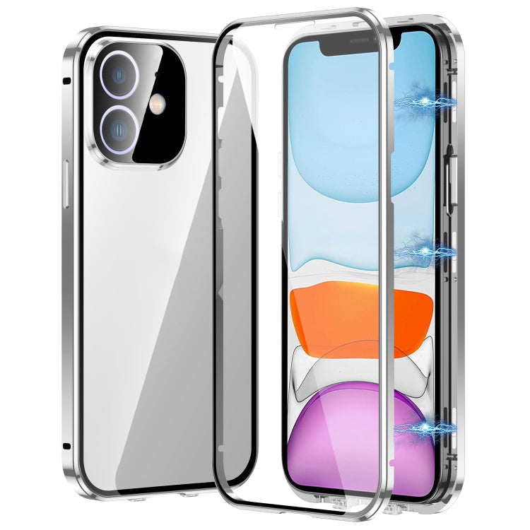 Magnetic Double-buckle HD Tempered Glass Phone Case, For iPhone 11 Pro Max, For iPhone 11, For iPhone 11 Pro