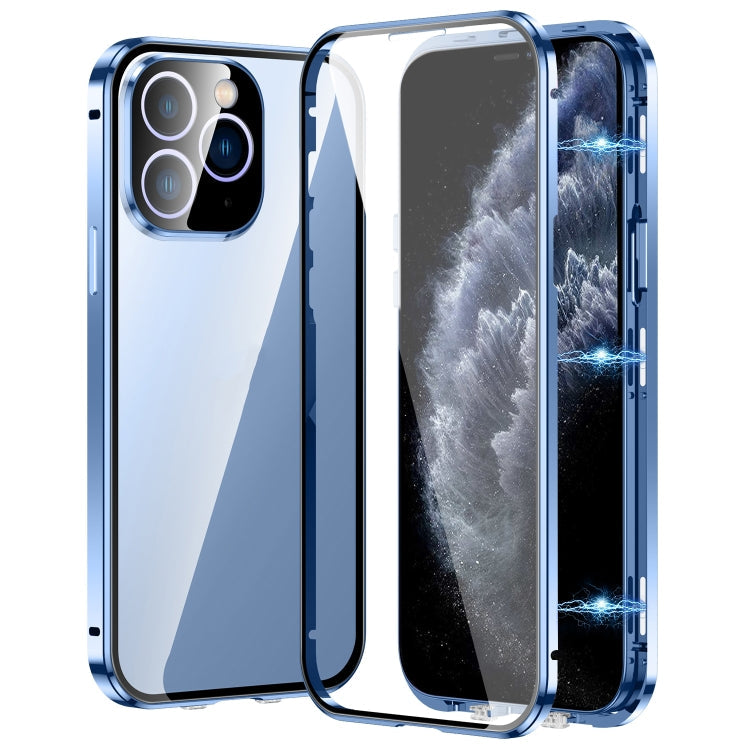 Magnetic Double-buckle HD Tempered Glass Phone Case, For iPhone 11 Pro Max, For iPhone 11, For iPhone 11 Pro
