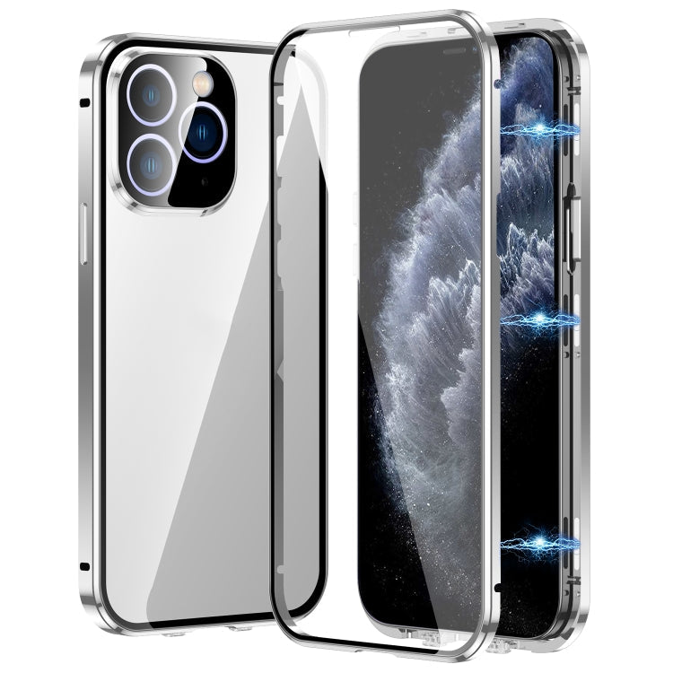 Magnetic Double-buckle HD Tempered Glass Phone Case, For iPhone 11 Pro Max, For iPhone 11, For iPhone 11 Pro