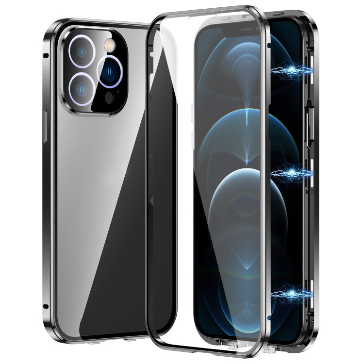 Magnetic Double-buckle HD Tempered Glass Phone Case, For iPhone 13, For iPhone 12, For iPhone 12 Pro Max, For iPhone 12 Pro
