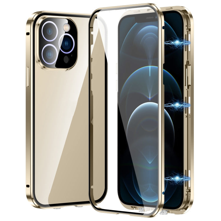 Magnetic Double-buckle HD Tempered Glass Phone Case, For iPhone 13, For iPhone 12, For iPhone 12 Pro Max, For iPhone 12 Pro
