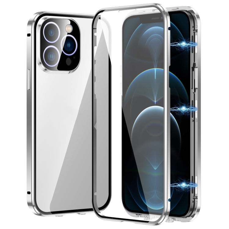 Magnetic Double-buckle HD Tempered Glass Phone Case, For iPhone 13, For iPhone 12, For iPhone 12 Pro Max, For iPhone 12 Pro