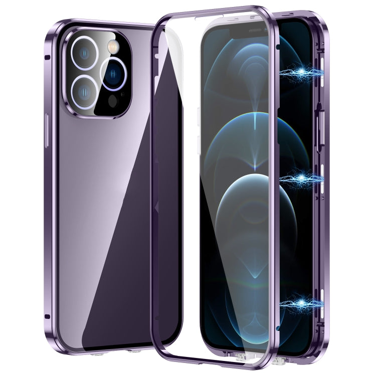 Magnetic Double-buckle HD Tempered Glass Phone Case, For iPhone 13, For iPhone 12, For iPhone 12 Pro Max, For iPhone 12 Pro