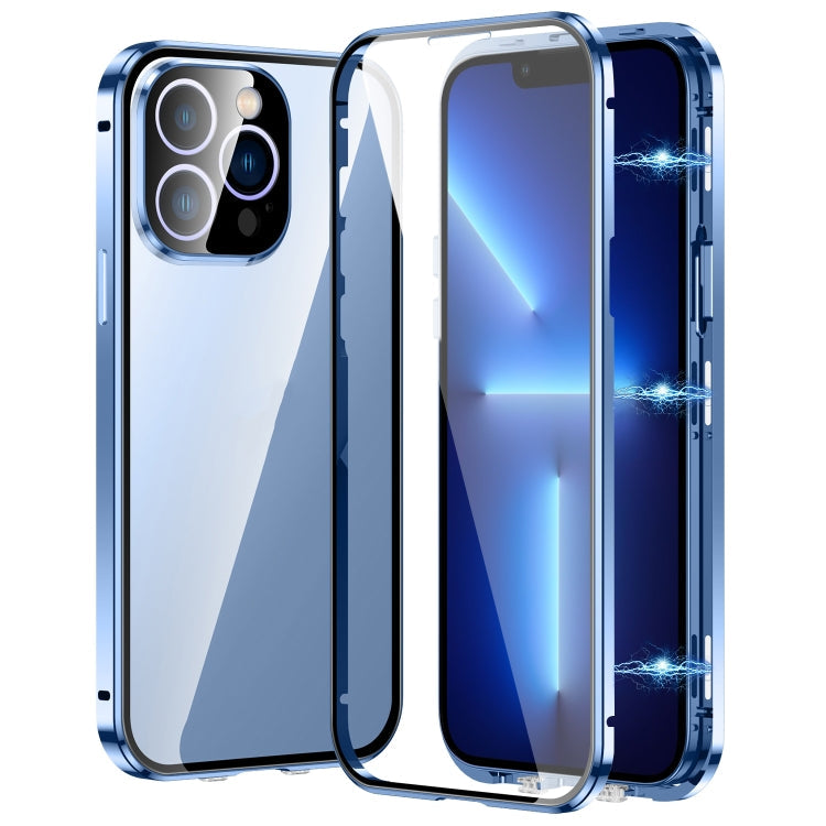 Magnetic Double-buckle HD Tempered Glass Phone Case, For iPhone 15 Plus, For iPhone 15, For iPhone 13 Pro Max, For iPhone 13 Pro