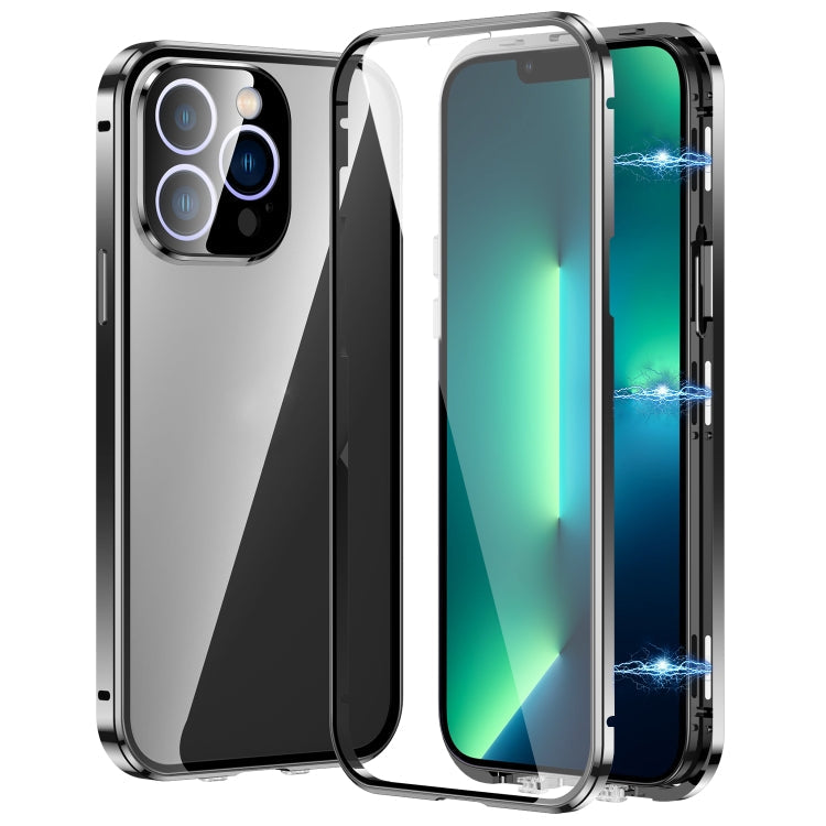 Magnetic Double-buckle HD Tempered Glass Phone Case, For iPhone 15 Plus, For iPhone 15, For iPhone 13 Pro Max, For iPhone 13 Pro
