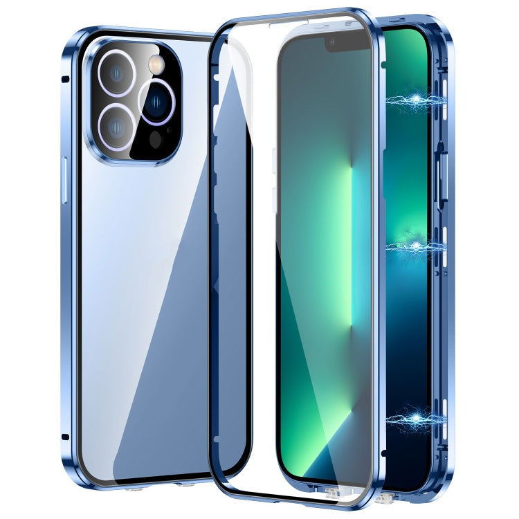 Magnetic Double-buckle HD Tempered Glass Phone Case, For iPhone 15 Plus, For iPhone 15, For iPhone 13 Pro Max, For iPhone 13 Pro