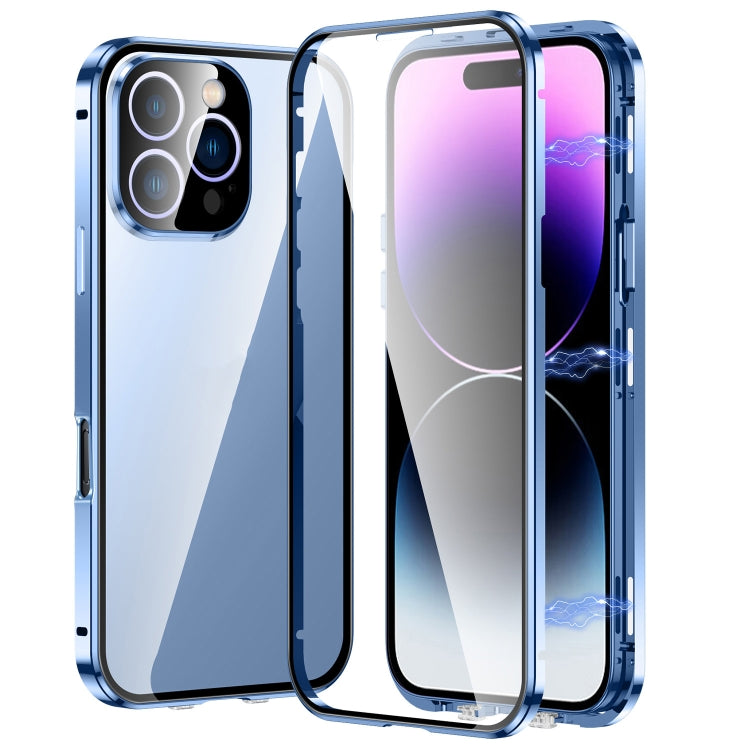 Magnetic Double-buckle HD Tempered Glass Phone Case, For iPhone 17e / 16e, For iPhone 17, For iPhone 16 Pro Max, For iPhone 16 Pro