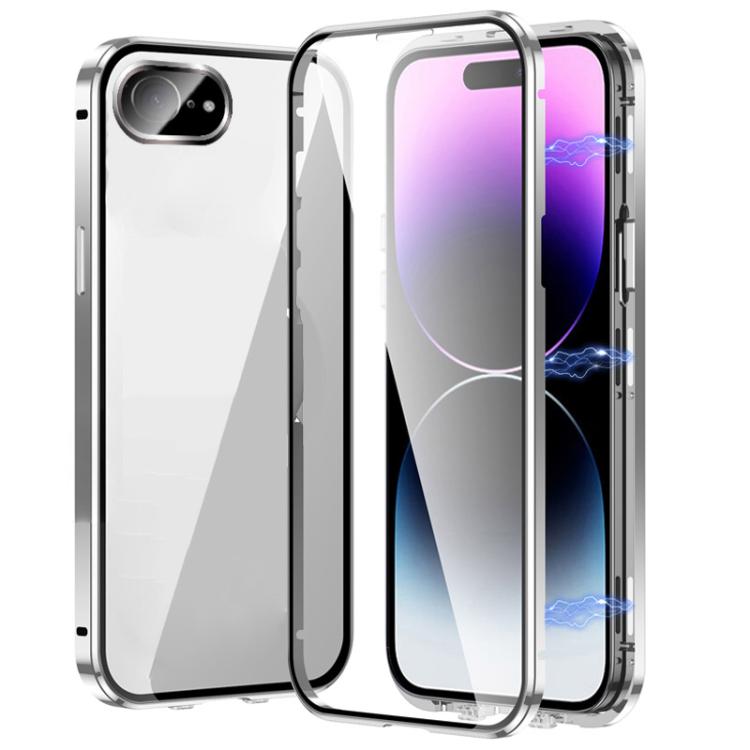 Magnetic Double-buckle HD Tempered Glass Phone Case, For iPhone 17e / 16e, For iPhone 17, For iPhone 16 Pro Max, For iPhone 16 Pro