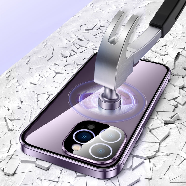 Magnetic Double-buckle HD Tempered Glass Phone Case, For iPhone 11 Pro Max, For iPhone 11, For iPhone 11 Pro