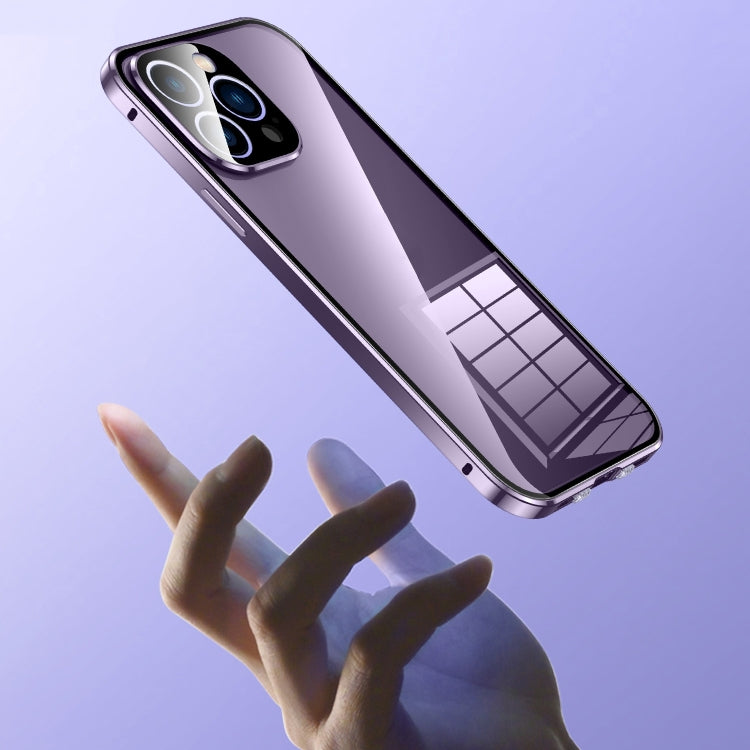 Magnetic Double-buckle HD Tempered Glass Phone Case, For iPhone 15 Plus, For iPhone 15, For iPhone 13 Pro Max, For iPhone 13 Pro