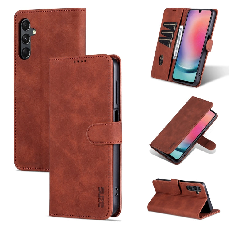 AZNS Skin Feel Calf Texture Flip Leather Phone Case, For Samsung Galaxy A24 4G / A25, For Samsung Galaxy S24 Ultra 5G, For Samsung Galaxy A55 5G, For Samsung Galaxy A35 5G