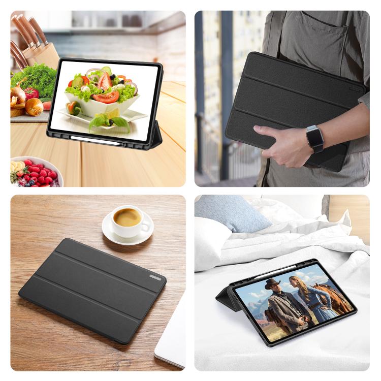 DUX DUCIS Domo Series Magnetic Flip Leather Tablet Case, For Samsung Galaxy Tab A11+ / A9+, For Samsung Galaxy Tab S9 FE / S10 FE, For Samsung Galaxy Tab S10 FE+, For Samsung Galaxy Tab S10+, For Samsung Galaxy Tab S9 FE+, For Samsung Galaxy Tab S10 Ultra