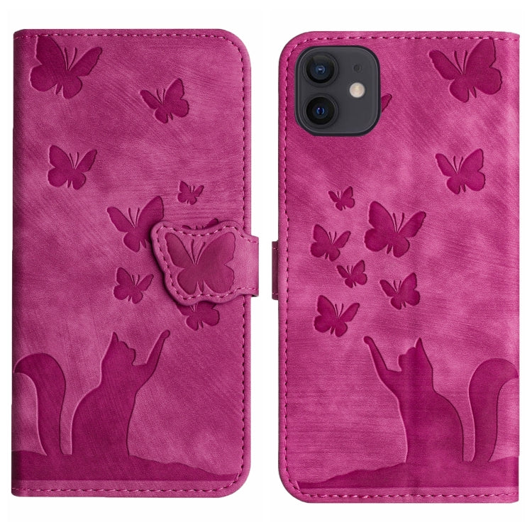 Butterfly Cat Embossing Flip Leather Phone Case, For iPhone 11 Pro Max, For iPhone 11, For iPhone 11 Pro, For iPhone X / XS