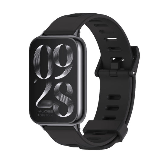 Mijobs Flat Hole Breathable Silicone Watch Band, For Redmi Watch 6 / 5 / Xiaomi Band 9 Pro