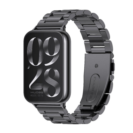 Mijobs Three Beads Stainless Steel Watch Band, For Redmi Watch 6 / 5 / Xiaomi Band 9 Pro