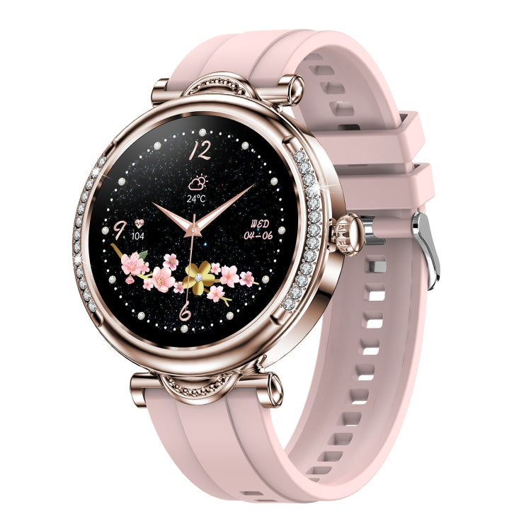 CF32 1.27 inch Screen Lady Smart Watch, Support Female Physiology Monitoring & 100+ Sports Modes, Silicone Band