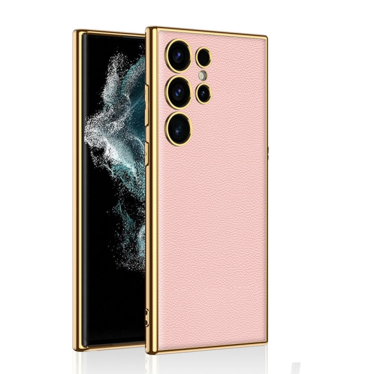 GKK Plating TPU + Leather Full Coverage Phone Case, For Samsung Galaxy S24 Ultra 5G, For Samsung Galaxy S24+ 5G, For Samsung Galaxy S24 5G