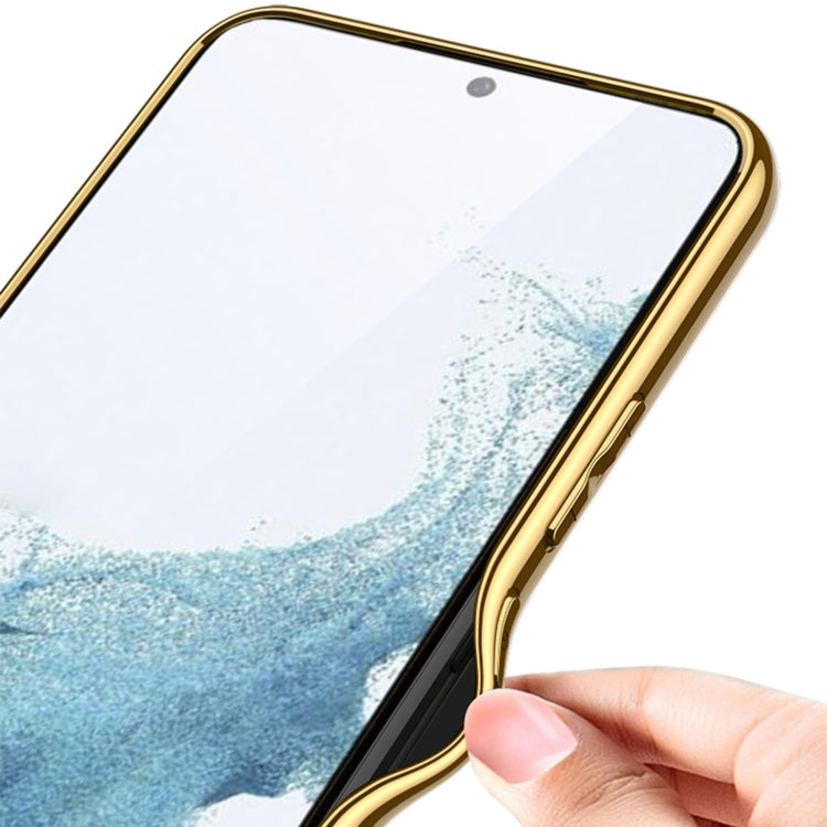 For Samsung Galaxy S24 5G GKK Plating TPU + Leather Full Coverage Phone Case(Green)