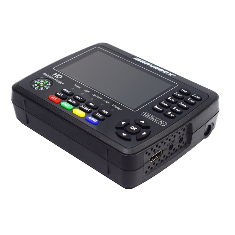 iBRAVEBOX V10 Finder Pro 4.3 inch Display Digital Satellite Meter Signal Finder, Support DVB-S/S2/S2X/T/T2/C, EU Plug, US Plug, UK Plug, AU Plug