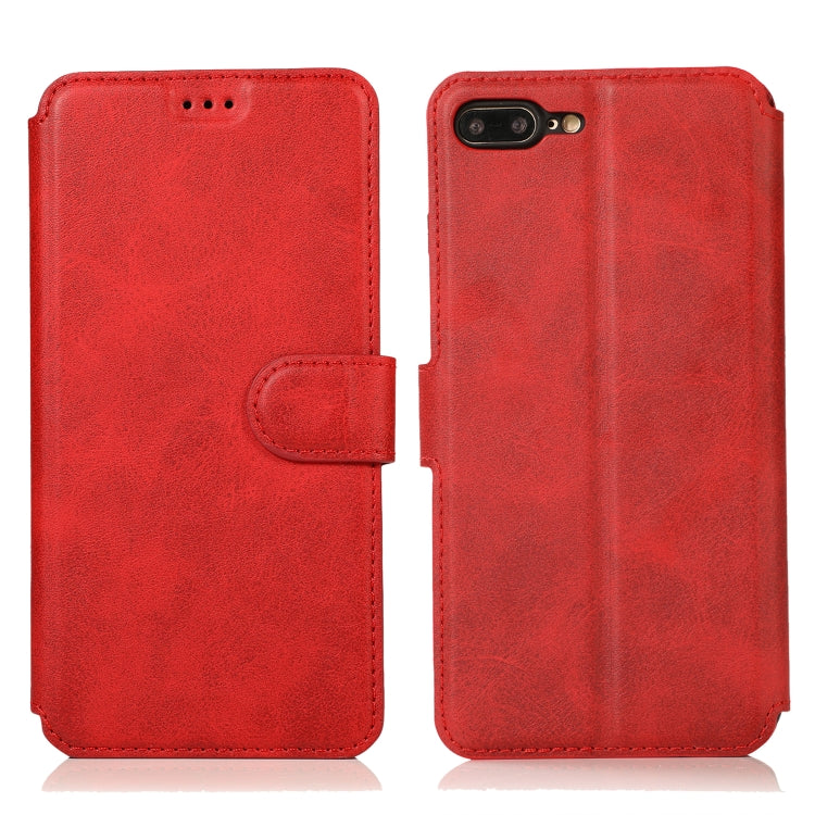 Calf Texture Magnetic Buckle Horizontal Flip Leather Case with Holder & Card Slots & Wallet & Photo Frame, For iPhone 6 / 6s, For iPhone 7 / 8, For iPhone 7 Plus / 8 Plus, For iPhone X / XS