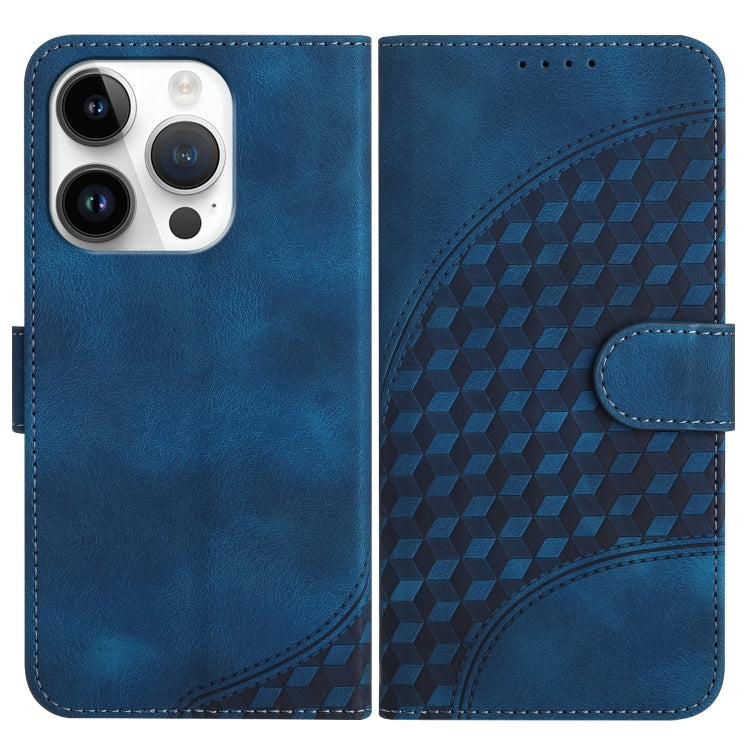 YX0060 Elephant Head Embossed Phone Leather Case with Lanyard, For iPhone 15 Pro Max, For iPhone 15 Pro, For iPhone 15 Plus