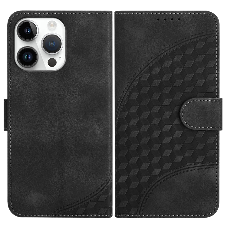 YX0060 Elephant Head Embossed Phone Leather Case with Lanyard, For iPhone 14 Pro, For iPhone 14 Pro Max, For iPhone SE 2022/SE 2020/6/7/8