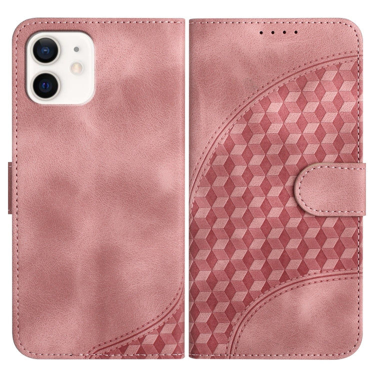 YX0060 Elephant Head Embossed Phone Leather Case with Lanyard, For iPhone 13 mini, For iPhone 12/12 Pro, For iPhone 12 Pro Max