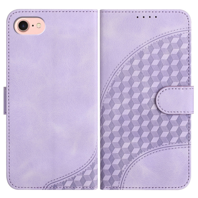 YX0060 Elephant Head Embossed Phone Leather Case with Lanyard, For iPhone 14 Pro, For iPhone 14 Pro Max, For iPhone SE 2022/SE 2020/6/7/8
