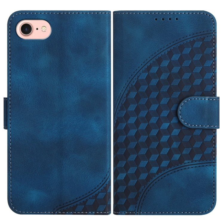 YX0060 Elephant Head Embossed Phone Leather Case with Lanyard, For iPhone 14 Pro, For iPhone 14 Pro Max, For iPhone SE 2022/SE 2020/6/7/8