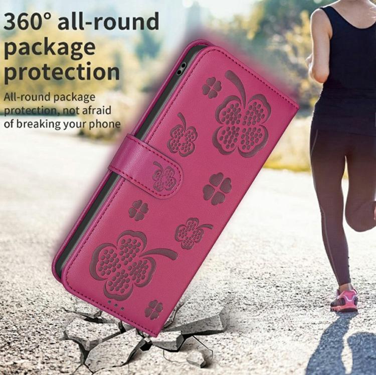 Four-leaf Embossed Leather Phone Case, For iPhone 18 Pro/17 Pro, For iPhone 18 Pro Max/17 Pro Max, For iPhone 17, For iPhone 17 Air