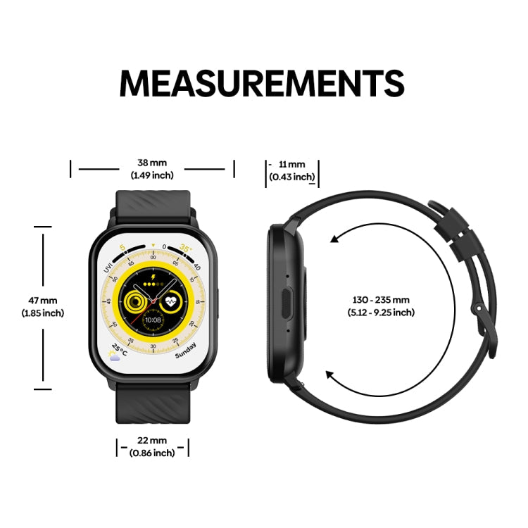 Zeblaze TS 3 2.03 inch IP68 Waterproof Smart Bluetooth Call Watch