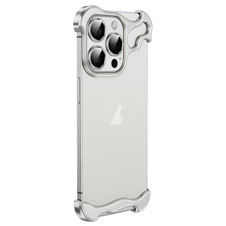 Frameless Metal Corner Pad Phone Case with Lens Film, For iPhone 15 Pro Max, For iPhone 15 Pro, For iPhone 15 Plus, For iPhone 15