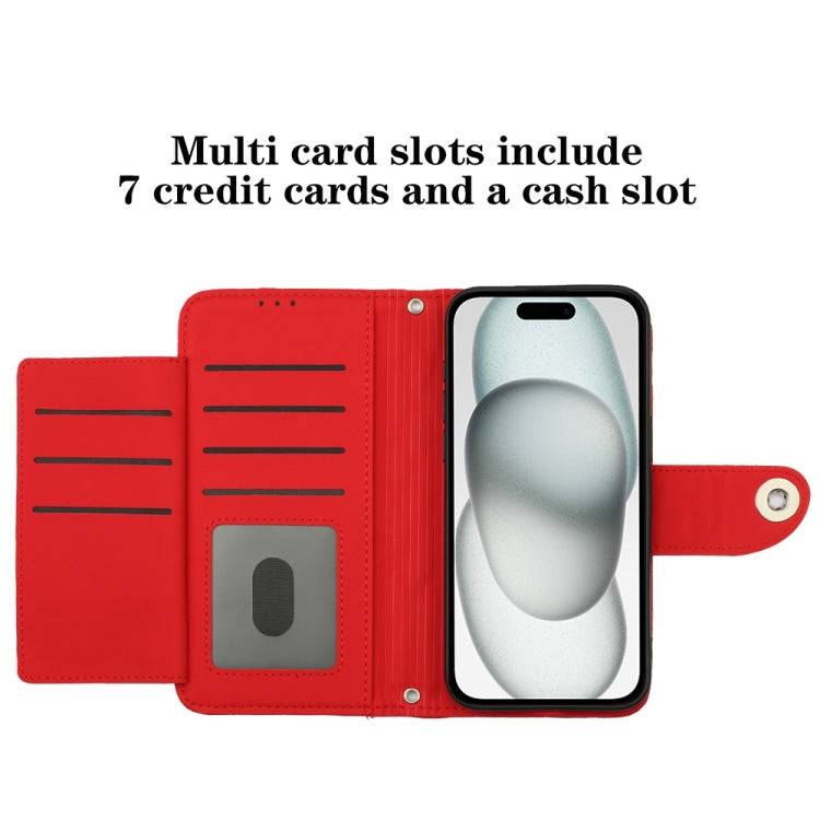 Rhombic Texture Flip Leather Phone Case with Lanyard, For iPhone 15, For iPhone 14 Plus, For iPhone 14, For iPhone 14 Pro