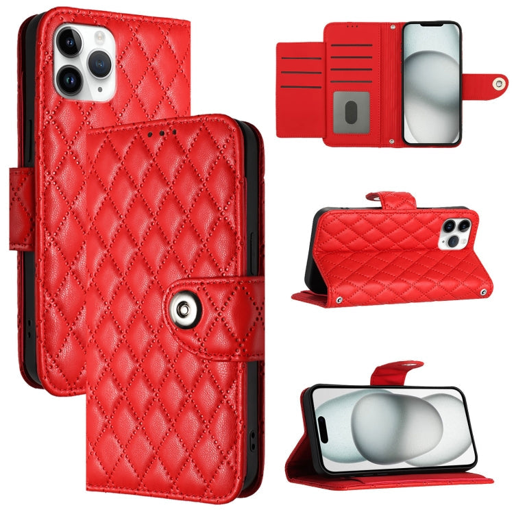 Rhombic Texture Flip Leather Phone Case with Lanyard, For iPhone 11, For iPhone 11 Pro, For iPhone XS / X, For iPhone XR