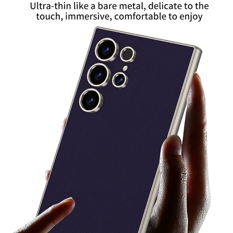 GKK Metal Paint Skin Feel Leather Full Coverage Phone Case, For Samsung Galaxy S24 Ultra 5G