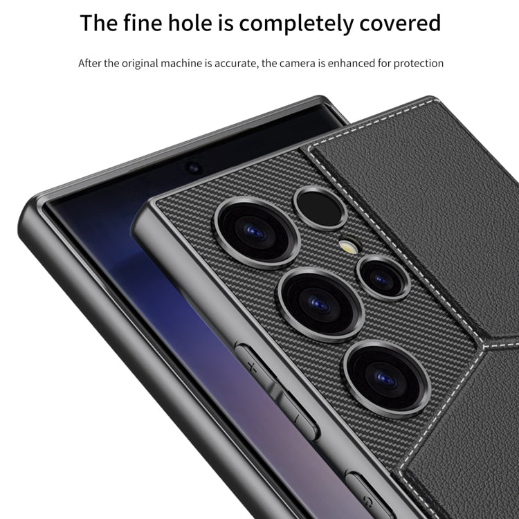For Samsung Galaxy S24 Ultra 5G GKK Rotor Bracket Recessed Card Bag Full Coverage Phone Case(Black)