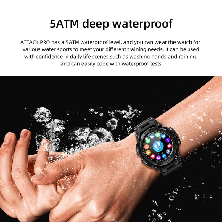 LOKMAT ATTACK Pro 1.32 inch BT5.1 Smart Sport Watch, Support Bluetooth Call / Sleep / Blood Oxygen / Heart Rate / Blood Pressure Health Monitor
