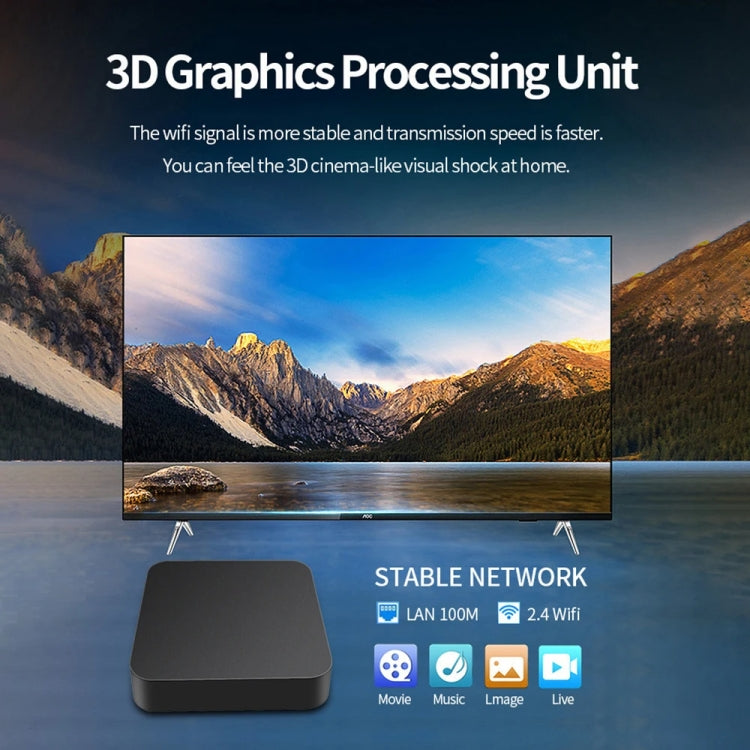 MXQ Pro RK3228A Quad-Core CPU 4K HD Network Set-Top Box, RAM:2GB+16GB(UK Plug)