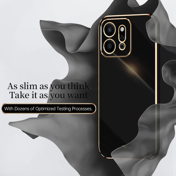 For Honor Play9T 5G XINLI Straight 6D Plating Gold Edge TPU Phone Case(Pink)