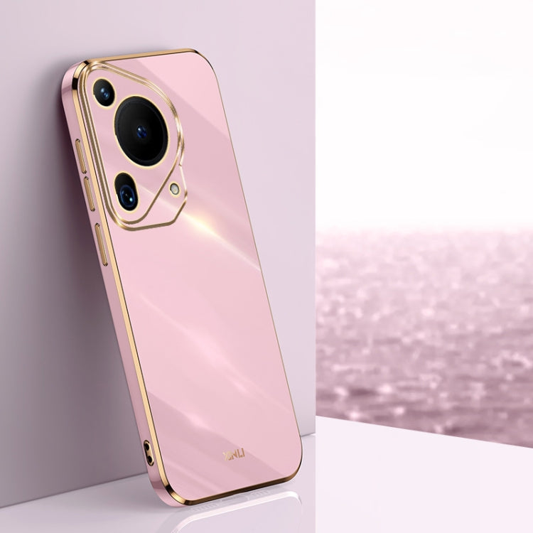 XINLI Straight 6D Plating Gold Edge TPU Phone Case, For Huawei Pura 70 Ultra, For Huawei Nova 12 SE, For Huawei Pura 70 Pro / Pura 70 Pro+
