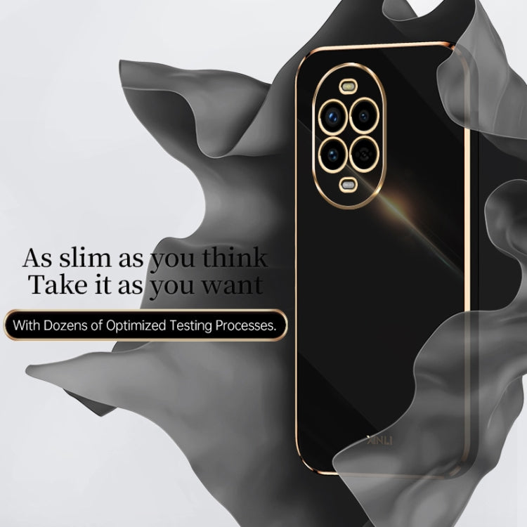 For Huawei Nova 13 Pro XINLI Straight 6D Plating Gold Edge TPU Phone Case(Black)