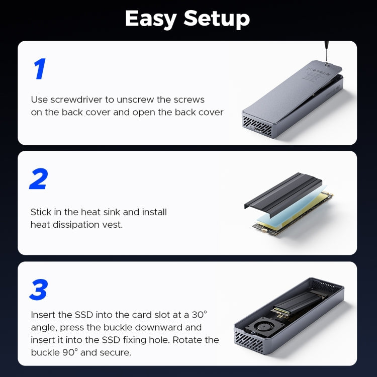 ORICO CNM2-U4 40Gbps USB4 M.2 NVMe SSD Enclosure