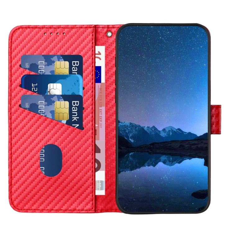 YX0070 Carbon Fiber Buckle Leather Phone Case with Lanyard, For iPhone 12 mini, For iPhone 11 Pro Max, For iPhone 11