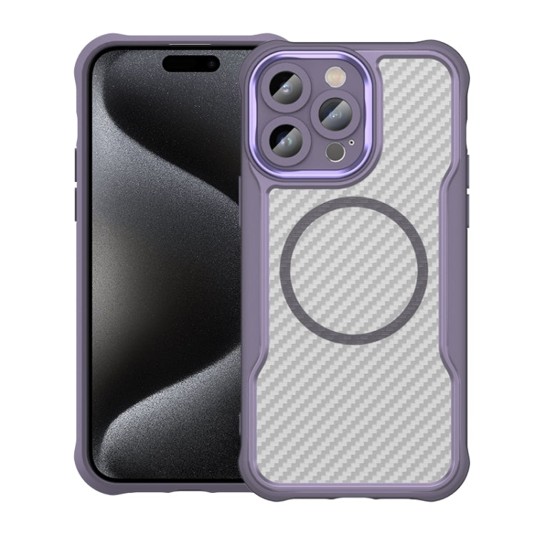 Carbon Fiber Texture MagSafe Translucent Phone Case, For iPhone 15, For iPhone 14, For iPhone 14 Pro, For iPhone 14 Pro Max, For iPhone 13 Pro Max, For iPhone 13 Pro