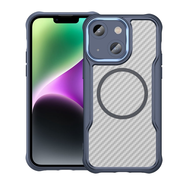 Carbon Fiber Texture MagSafe Translucent Phone Case, For iPhone 16 Pro, For iPhone 16 Plus, For iPhone 16, For iPhone 15 Pro Max, For iPhone 15 Pro, For iPhone 15 Plus / 14 Plus