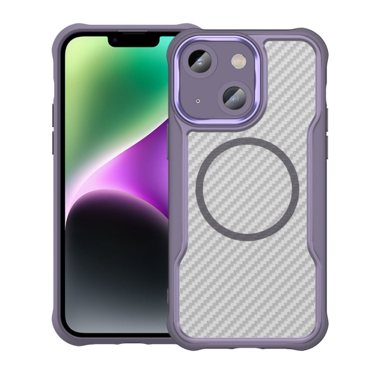 Carbon Fiber Texture MagSafe Translucent Phone Case, For iPhone 16 Pro, For iPhone 16 Plus, For iPhone 16, For iPhone 15 Pro Max, For iPhone 15 Pro, For iPhone 15 Plus / 14 Plus