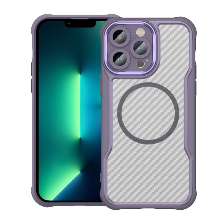 Carbon Fiber Texture MagSafe Translucent Phone Case, For iPhone 15, For iPhone 14 / 13, For iPhone 14 Pro, For iPhone 14 Pro Max, For iPhone 13 Pro Max, For iPhone 13 Pro